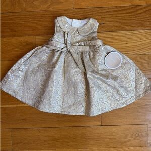 New Beautiful EGG gold brocade dress with lavender accents